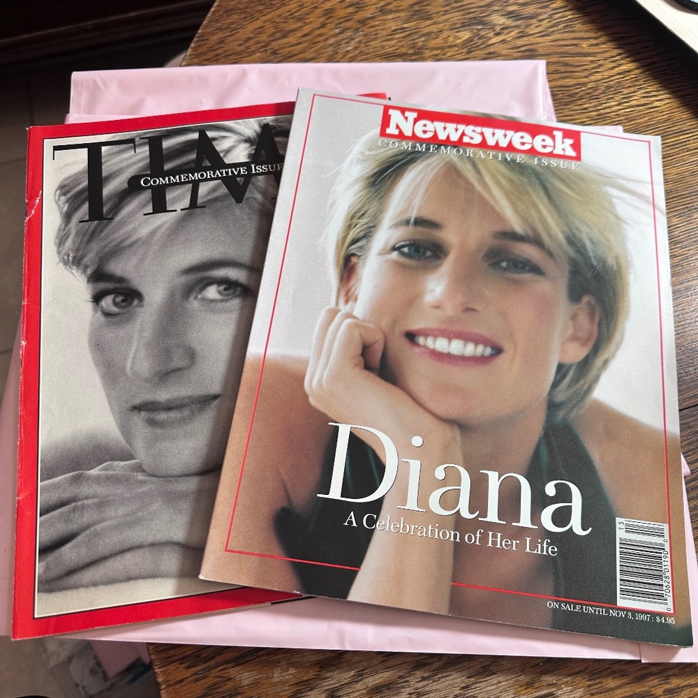 Vintage Magazines Princess Diana , Time and Newsweek 1997